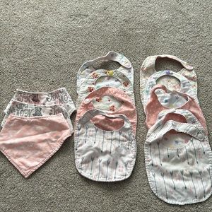 Girl baby bibs